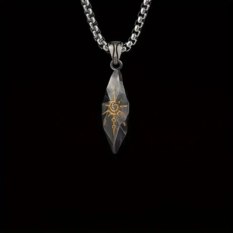 Işığın Mührü: Antik Sembol Tasarımlı Erkek Kolye