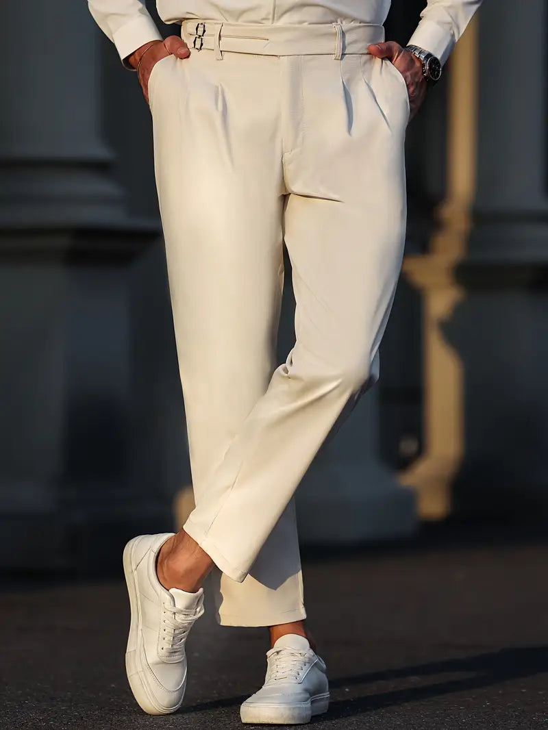 Çift Tokalı Modern Pantolon