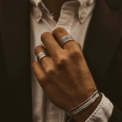 El İşçiliği Detaylı Ayarlanabilir Vintage Yüzük