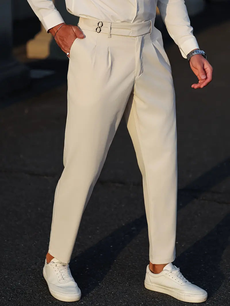 Çift Tokalı Modern Pantolon