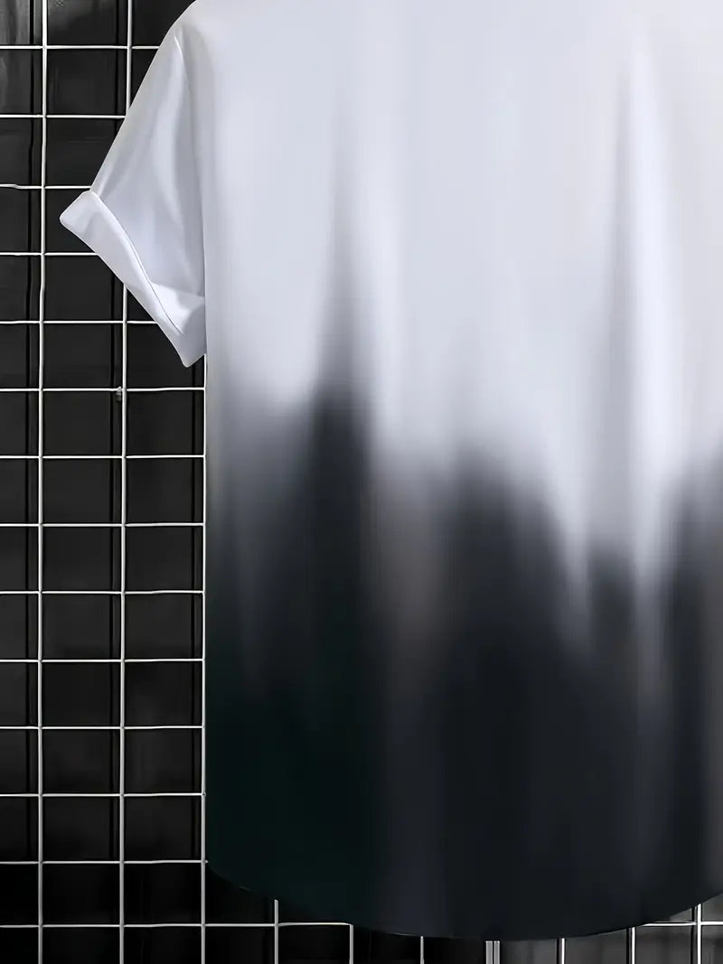 Gradient Tarzın Yeni Adı – Siyah Beyaz Geçişli Modern Erkek Gömlek
