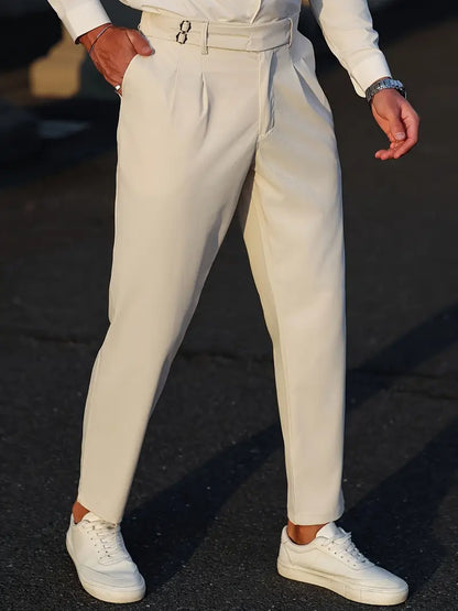 Çift Tokalı Modern Pantolon