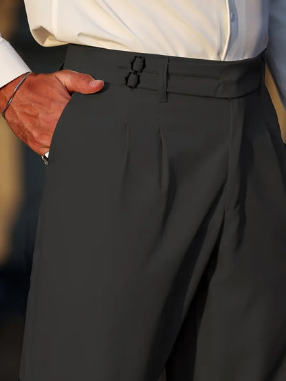 Çift Tokalı Modern Pantolon