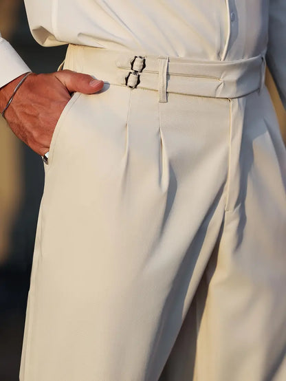 Çift Tokalı Modern Pantolon