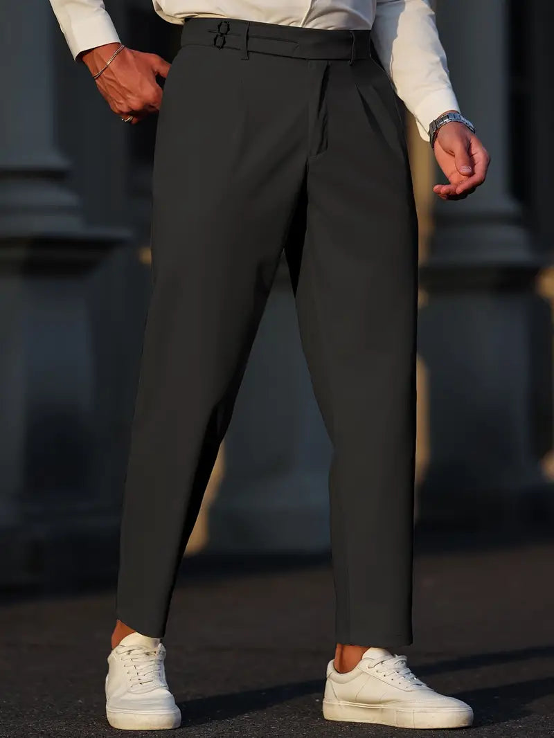 Çift Tokalı Modern Pantolon