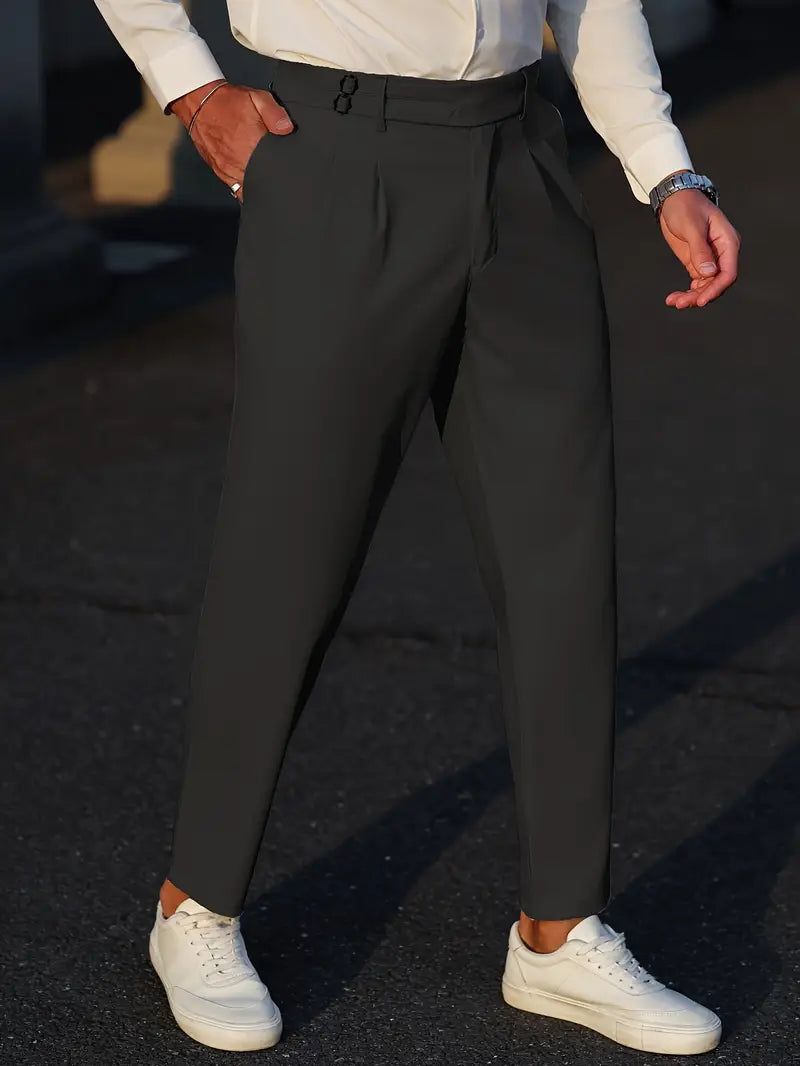 Çift Tokalı Modern Pantolon